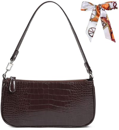 Dailygoods - Mini-Handtas van Leer voor Dames - Retro Krokodillenpatroon