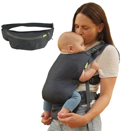 2-in-1 Draagzak voor Baby's - Compact, Lichtgewicht en Verstelbaar, Geschikt voor 5,5 tot 18 kg