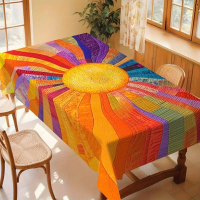 Fabriquée en polyester de première qualité, cette nappe présente un tissage jacquard fin, des broderies florales et des découpes ajourées.. Il est résistant à la chaleur et à la poussière. 145x200cm