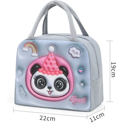 3D Cartoon Kinderlunchtas Thermische Isolatie Aluminiumfolie Dik Waterdicht Oxford Doek Bento Tas Draagbare Draagtas Lunchbox