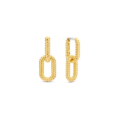 TI SENTO Dames Oorbellen - 925 zilver - Zilver geel verguld - 7963SY