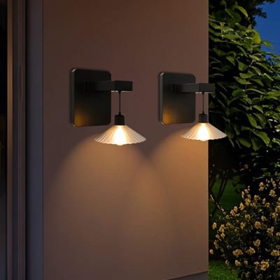 Solar Verlichting Buiten - 2-Pack - IP65 Waterdicht - Automatisch Aan/Uit - 36 Uur Licht - Voor Tuin, Terras, Garage, Oprit, Muur - Inclusief Montagemateriaal - Geschikt Voor Alle Weersomstandigheden