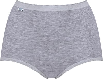 Dames Basic Maxi slip - Taille dames ondergoed katoen - Dames onderbroek - 38 - Grijs