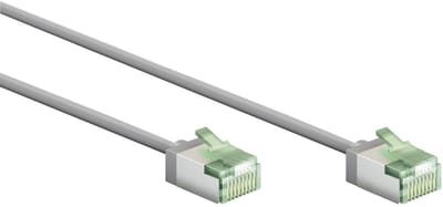 FTP CAT8.1 Slimline 40 Gigabit Netwerkkabel - CU - Ultraflex - 0,15 meter - Grijs