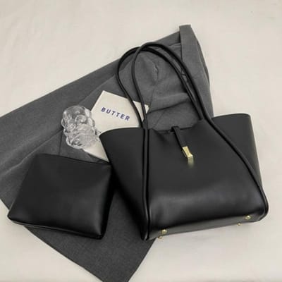 Merk Designer Schoudertassen Voor Vrouwen Zacht PU Leer 2-IN-1 Grote Capaciteit Shopper Tote Set Luxe Designer Handtassen gray