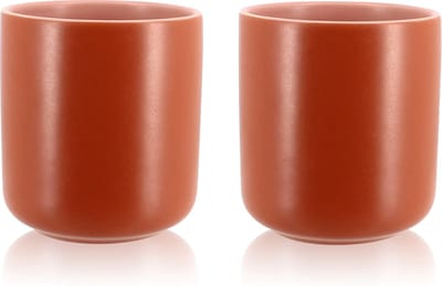 OGO set van 2 aarden theetassen 27cl Paprika