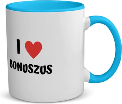 Akyol - i love bonuszus koffiemok - theemok - blauw - Zus - de liefste bonuszus - verjaardag - cadeautje voor zus - zus artikelen - kado - geschenk - 350 ML inhoud