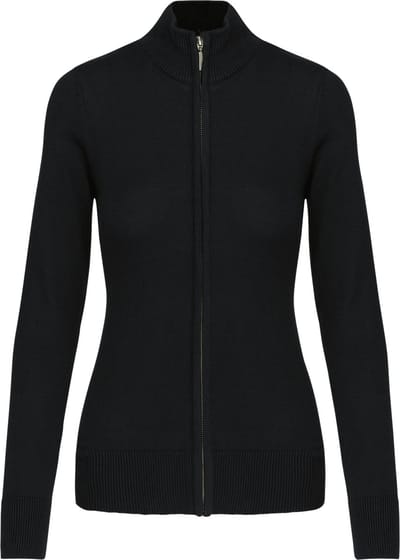 Kariban Dames cardigan met rits K962 - Black - XS