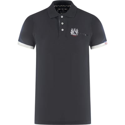Aquascutum London Aldis Black Polo Shirt