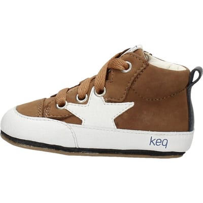 KEQ Jongens Baby schoentjes Jongens Baby schoentjes - Cognac - Maat 21