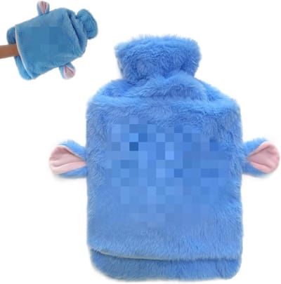 Zachte en schattige warmwaterkruik met lekvrije hoes, ideaal als hand- en voetwarmer voor kinderen en volwassenen, perfect cadeau voor koude dagen