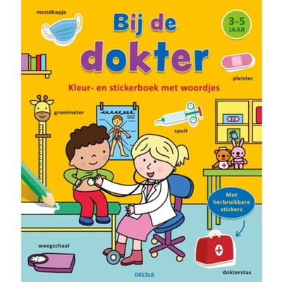 Kleur- En Stickerboek Met Woordjes - Bij De Dokter - ZNU
