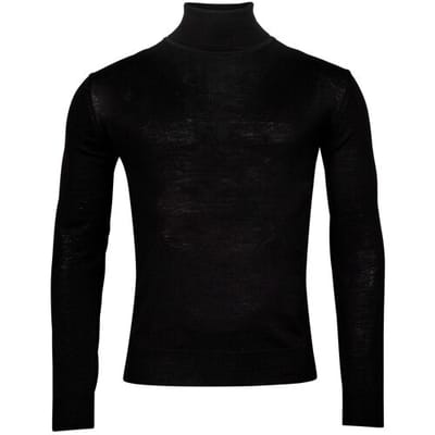 Baileys Trui Rollneck Merino Single Knit Zwart / male