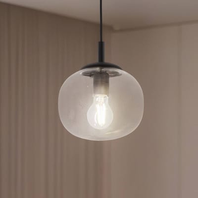 TK Lighting Vibe hanglamp, helder glas, Ø 20 cm