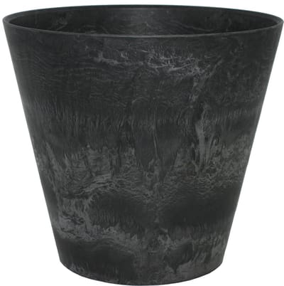 Artstone Bloempot Claire - zwart - D43 x H39 cm - met drainagesysteem - voor binnen en buiten - Artstone
