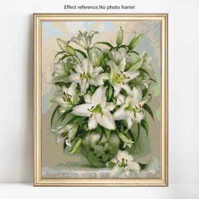 Peinture au Diamant Fleur Panoramique Strass Ronds Entiers Broderie Diamant DIY Point de Croix 20X30CM beige