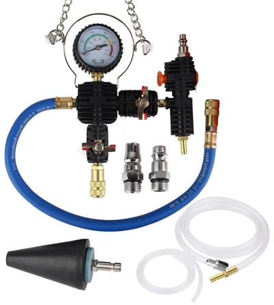 Koelmiddel navulset - Lekdetector gereedschap - Koelsysteem reparatie - Nauwkeurige lekdetectie - 28 cm - Zilver