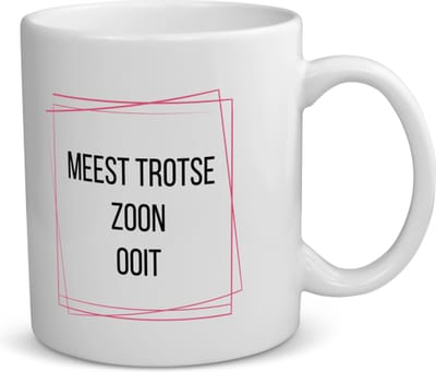 Akyol - meest trotse zoon ooit koffiemok - theemok - Zoon - trotse zoon - verjaardagscadeau - verjaardag - cadeau - cadeautje voor zoon - zoon artikelen - kado - geschenk - gift - 350 ML inhoud