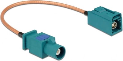 Fakra Z (m) - Fakra Z (v) antenne verlengkabel - RG316 - 50 Ohm / transparant - 0,20 meter