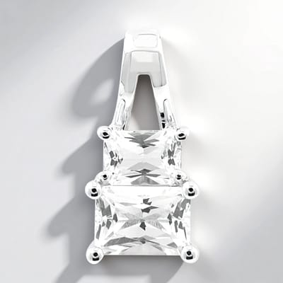 Cavill - 925 Sterling Zilveren Hanger met 2 Achthoekige Danburiet Edelstenen 1,46 ct - Elegant Radiant Geslepen Sieraad uit Mexico