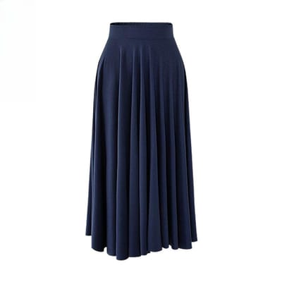 Zomer Nieuwe Losse Grote Maat Rok Medium en Lang Grote Zwaairok Hoge Taille Geplooide Paraplu Rok 3XL black