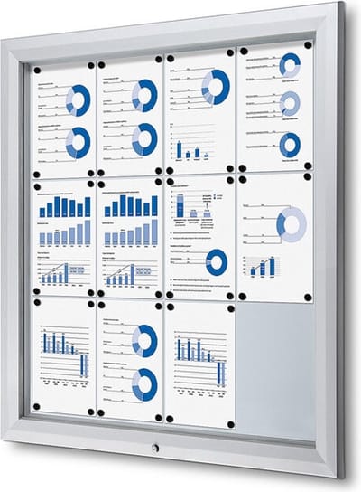 Vergrendelbaar Notitiebord Outdoor SCT met Gasveer 12 X A4 - Syna SCT12XA4PH - Horeca & Professioneel