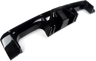 Diffuser LED Bravix - Achterbumper Diffuser - Voor BMW G80 M3/G82 G83 M4 (2021-2023) - Gloss Zwart met LED Licht - Auto accessoires