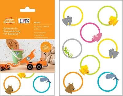 LIVING Kinder 32x identificatielabels 37mm