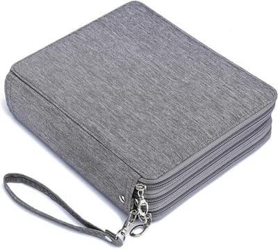 Potlood Etui - Opberger Pennen - Kunst Benodigdheden - Grote Capaciteit - 200 Slots - Grijs