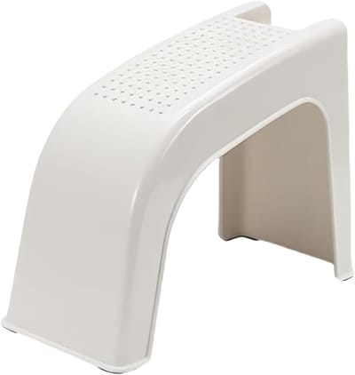 Pedicure Kruk - Voetensteun Verzorging - Voetverzorging Thuis - Antislip Basis - 37.5x28x16.5 cm - Wit