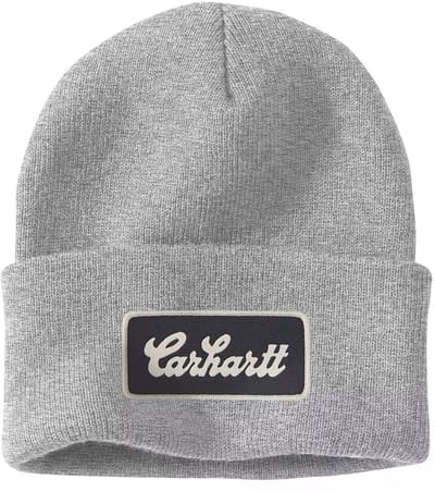 Carhartt Knit -muts met omgeslagen rand en script-patch 107007