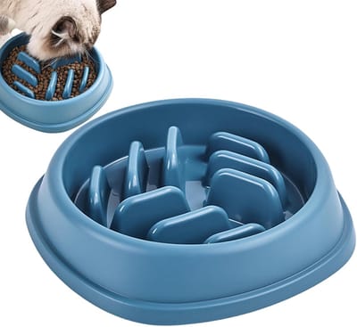 Famanu - Langzame voederbakken: antislip borden, anti-structurele voerbak voor huisdieren, duurzaam, voor kleine, middelgrote en grote honden
