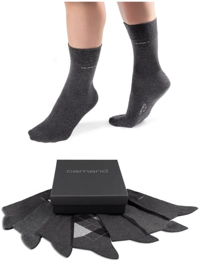 camano, Sokken, aangenaam comfortabel, zonder in te snijden, comfortabele boord, zacht, verstevigde tenen en hiel, draagcomfort, trendy, modieus, modern.