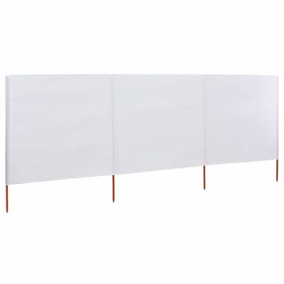 vidaXL - Windscherm - 3-panelen - 400x160 - cm - stof - zandwit