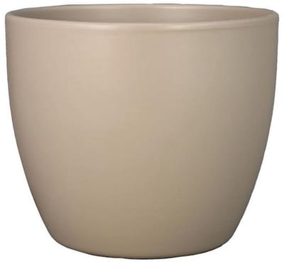 Floran Plantenpot - taupe - mat - keramiek - 32 x 27 cm - plantenpotten binnen