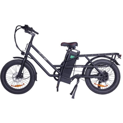 Gogobest GF200 Elektrische Stadsfiets voor Volwassenen met Dubbel Zadel 500W Motor 48V 15.6Ah Batterij Offroad Elektrische Fiets 20 Inch Dikke Banden Mountain E-Bike zwart