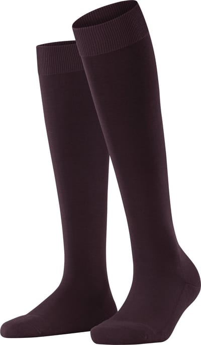 FALKE ClimaWool lang eenkleurig wol lyocell kniekousen dames rood - maat 39-40
