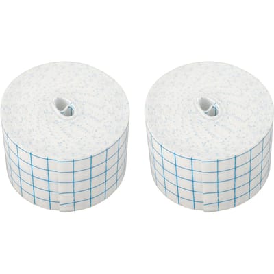 2 stuks Niet-geweven Fixatietape Mesh Ademende Fixatietape Beschermend Elastisch Verband 5cmx10m white