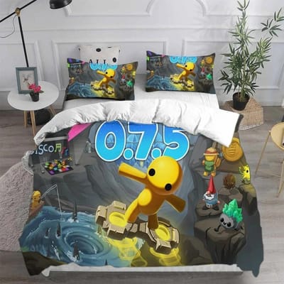 Prachtige 3D Wobbly Life Achtergrond Game Anime Print Beddengoedset Dekbedovertrek Dekbed Bed Jeugd Meisjes Jongens Cadeau 140x200cm