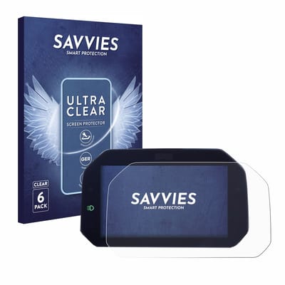 Savvies - Screenprotector voor BMW R 1300 GS TFT 6.5" - Folie Beschermfolie transparant 6 Stuks