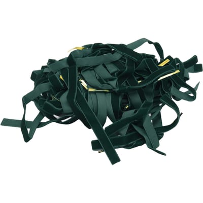 24 stuks Velours Lint Strik Hanger Feestelijke Decoratie Velours Kerstboom Strikken voor het Decoreren van Bloemen groen
