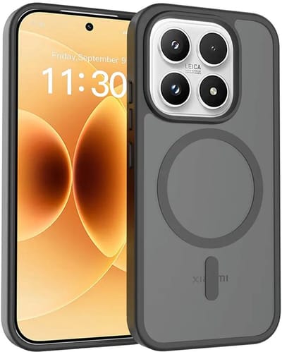Hoesje voor Xiaomi 17 – Hybrid Back Cover - Compatible met MagSafe – Schokabsorberend TPU & Hard PC – Matte Semi Transparante Beschermhoes Zwart