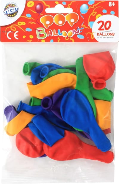 Opblaasballonnen - 20 Stuks - Multicolor - Natuurlijk Latex - Feestdecoratie voor Kinderen - Verjaardag - Waterballonnen - 19 cm x 19 cm - Vanaf 3 Jaar