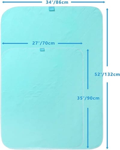 Incontinentie Pads Wasbaar Waterdicht Absorberend Matrasbeschermer 86x132cm