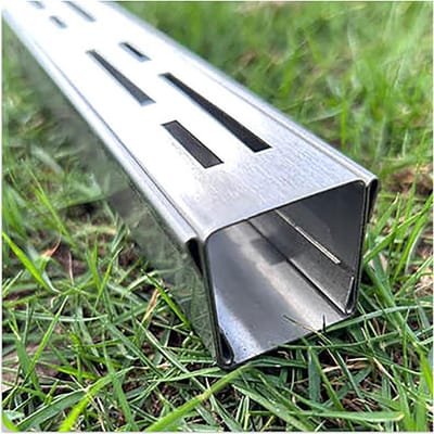 Afvoerset Roestvrij Staal - Waterdichte Goot - Terras Drainage - Laag Profiel Ontwerp - L 50 x H 30 mm