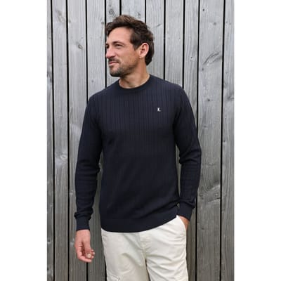 Kultivate Kn Vertical Dark Navy Maat: S | Sweaters Outlet | Heren | Blauw