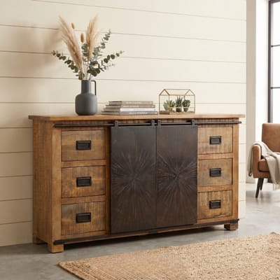 Dressoir Bradley mangohout 160x42x92 cm