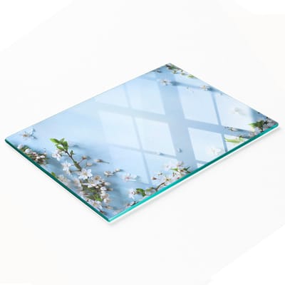 Multifunctionele decoratieve snijplank voor de keuken met kersenbloesemmotief, 80x52 cm