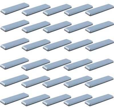 Zelfklevende Teflon meubelglijders voor tapijt en harde vloeren - 30 stuks, 70 x 19 mm