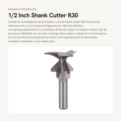 Dailygoods- Frezen 1/2 Inch - Efficiënt V-groef Bit - Schokbestendig Gereedschap - Verstelbare Snijkop - Duurzaam Cementstaal - Voor CNC/Machinegebruik - Frees